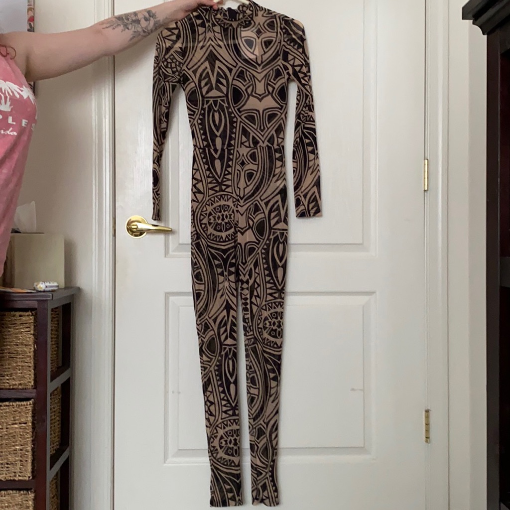 Sheer Patterned Bodysuit